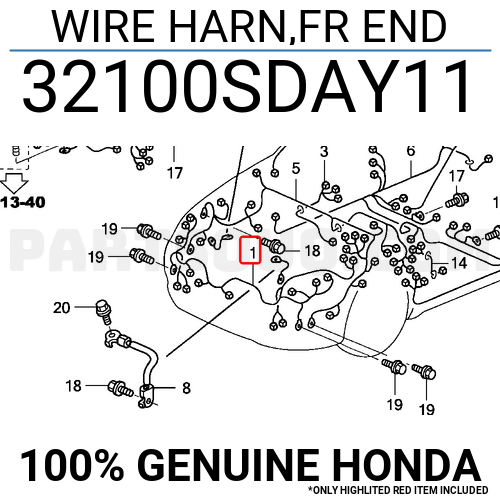 Wire Harn Fr End Sday Honda Parts Partsouq