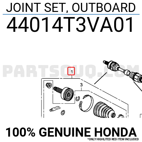 JOINT SET OUTBOARD 44014T3VA01 Honda Parts PartSouq