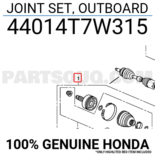 Joint Set Outboard T W Honda Parts Partsouq