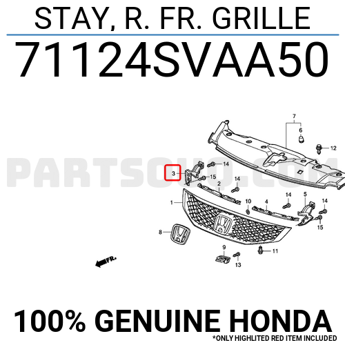 Stay R Fr Grille Svaa Honda Parts Partsouq