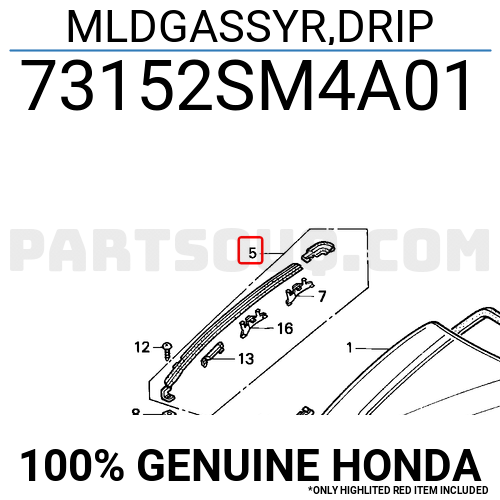 MLDGASSYR DRIP 73152SM4A01 Honda Parts PartSouq