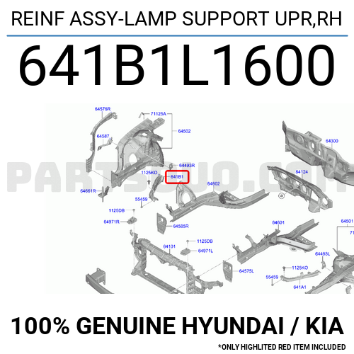 Reinf Assy Lamp Support Upr Rh B L Hyundai Kia Parts Partsouq