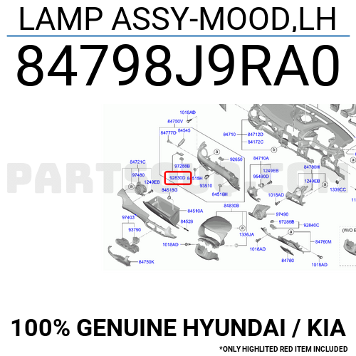 Lamp Assy Mood Lh J Ra Hyundai Kia Parts Partsouq