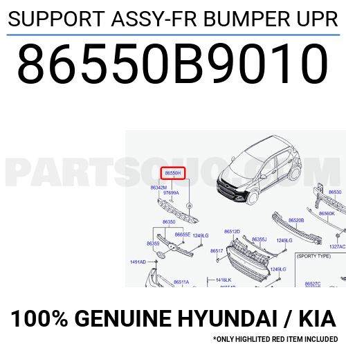 Support Assy Fr Bumper Upr B Hyundai Kia Parts Partsouq