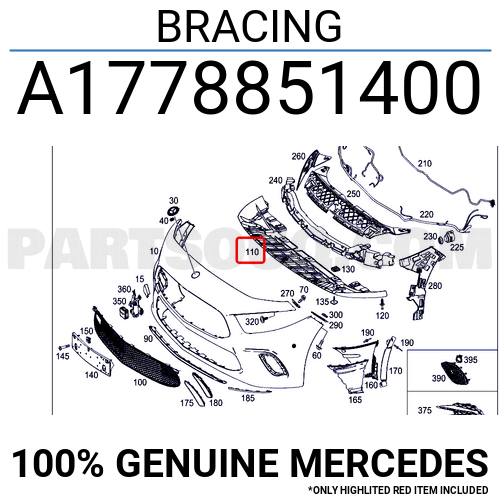 BRACING A1778851400 MERCEDES Parts PartSouq