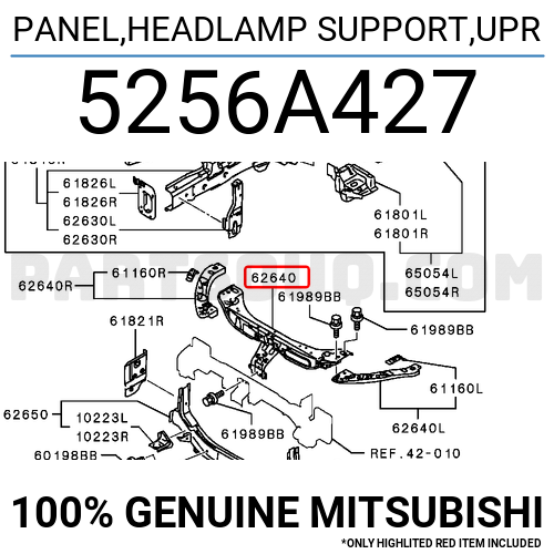 Panel Headlamp Support Upr A Mitsubishi Parts Partsouq