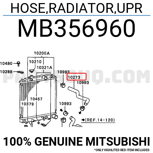 Hose Radiator Upr Mb Mitsubishi Parts Partsouq