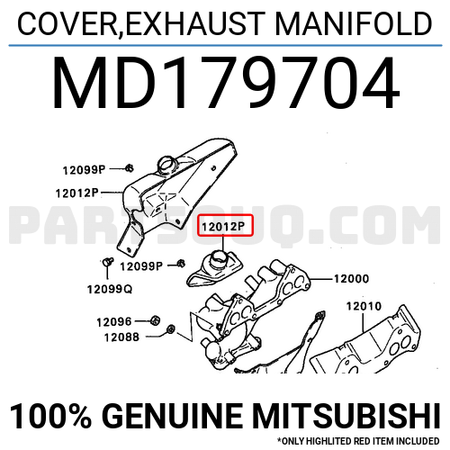 COVER EXHAUST MANIFOLD MD179704 Mitsubishi Parts PartSouq