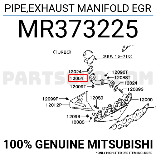 Pipe Exhaust Manifold Egr Mr Mitsubishi Parts Partsouq