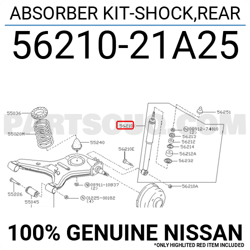 Absorber Kit Shock Rear A Nissan Parts Partsouq