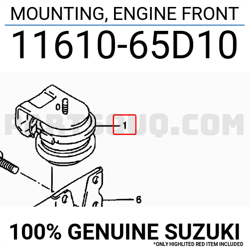 MOUNTING ENGINE FRONT 1161065D10 Suzuki Parts PartSouq