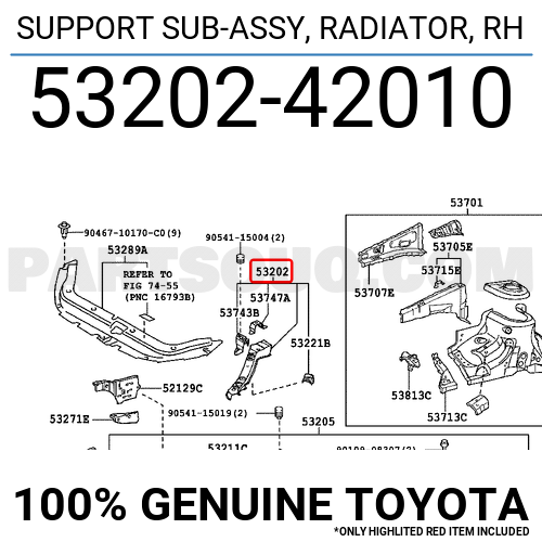 Support Sub Assy Radiator Rh Toyota Parts Partsouq