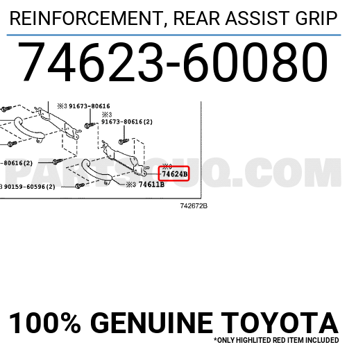 Reinforcement Rear Assist Grip Toyota Parts Partsouq