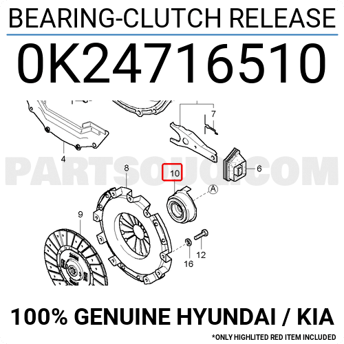 Kia 0K9A2-16-510 Clutch Release Bearing