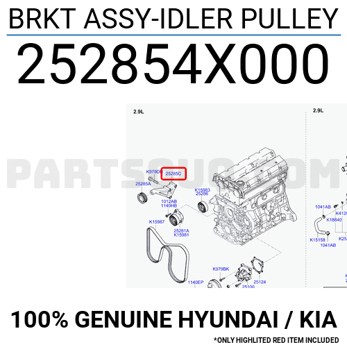KIA BRKT-Idler