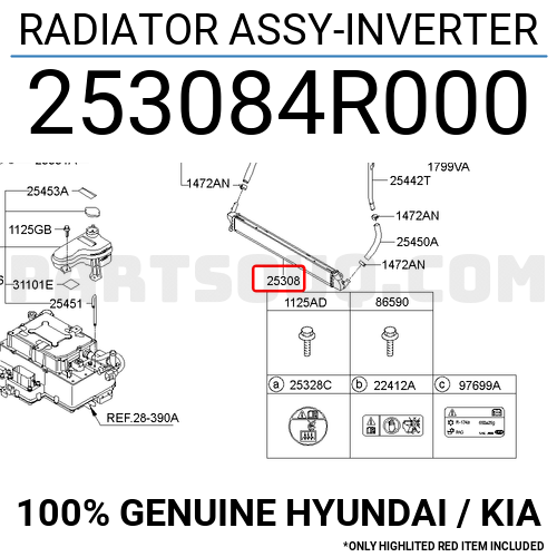 Genuine Hyundai 25308-4R000 Radiator Assembly 