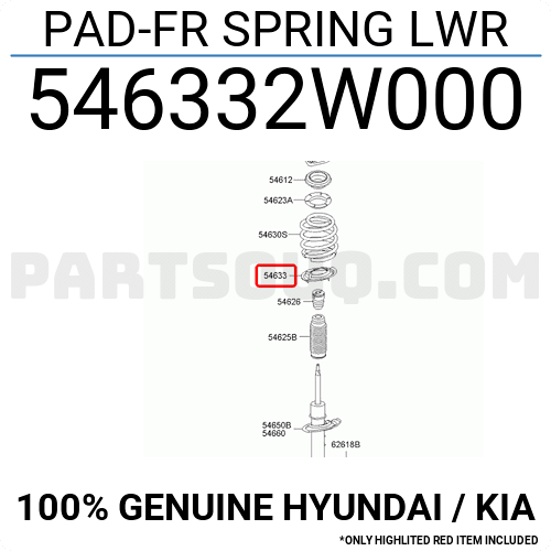 Genuine Hyundai 54633-2W000 Spring Pad