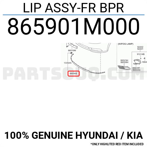 KIA Lip Assy-FR BPR