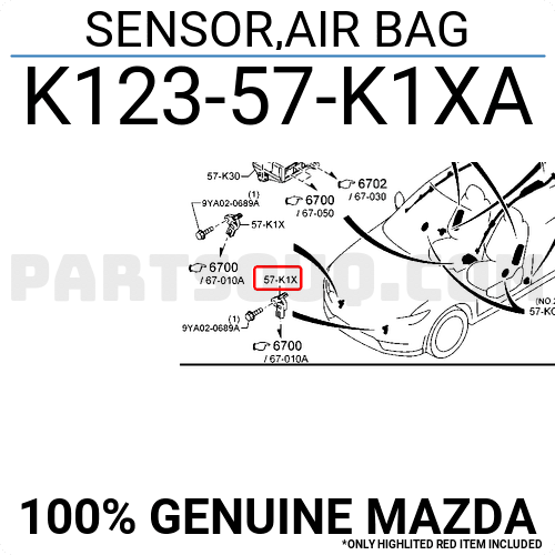 New Genuine Mazda Sensor K123-57-K1XA OEM Air Bag K12357K1XA