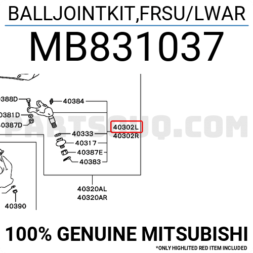 Mb1037 Mitsubishi Balljointkit Frsu Lwar Price 42 53 Weight 1 2kg Partsouq Auto Parts Around The World