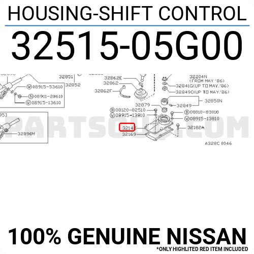 3251505g00 Nissan Housing Shift Control Price 39 85 Weight 0 45kg Partsouq Auto Parts Around The World