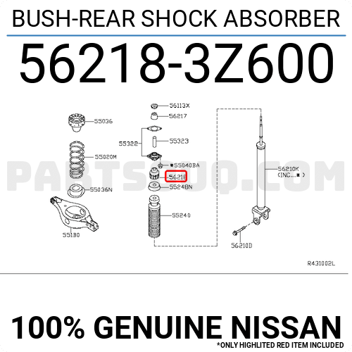 5621z600 Nissan Bush Rear Shock Absorber Price 7 11 Weight 0 04kg Partsouq Auto Parts Around The World 5621z600 Nissan Bush Rear Shock Absorber Price 7 11 Weight 0 04kg Partsouq Auto Parts Around The World
