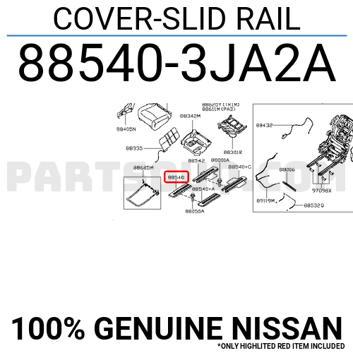 Genuine Nissan Rail Cover 88540-3JA2A