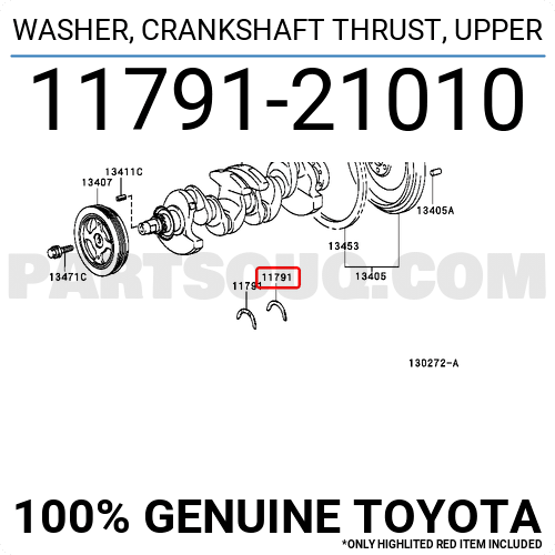 Toyota 11791-21010 Crankshaft Thrust Washer