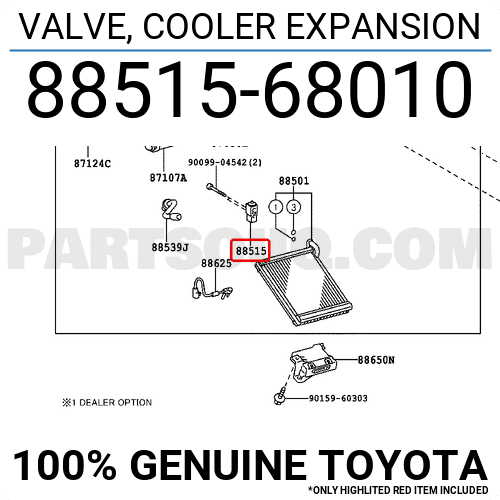 Toyota 88515-68010 Cooler Expansion Valve