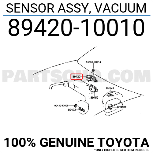 Sensor assy vacuum toyota