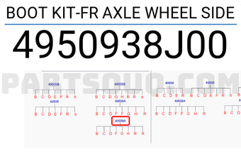 Genuine Hyundai 49509-38J00 Axle Wheel Side Boot Kit
