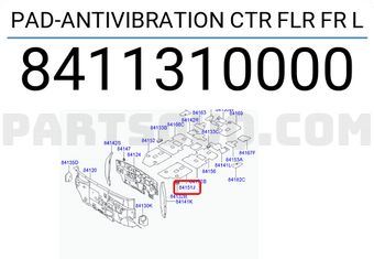 Rear Genuine Hyundai 84160-3J000 Anti-Vibration Floor Pad