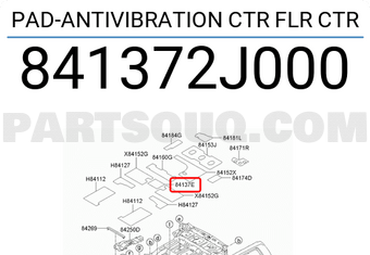 Rear Genuine Hyundai 84160-3J000 Anti-Vibration Floor Pad