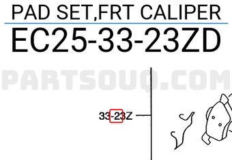 0501-EPF Genuine Febest Pad Kit Front EC25-33-23ZD Disc Brake