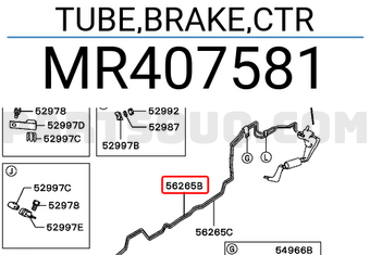 MR407581 Mitsubishi TUBE,BRAKE,CTR 