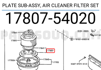 1780754020 PLATE SUB-ASSY, AIR CLEANER FILTER SET