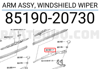 Toyota 85190-20730 Windshield Wiper Arm