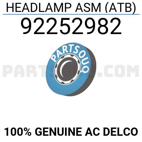 HEADLAMP ASM (ATB) 92252982 | AC Delco Parts | PartSouq