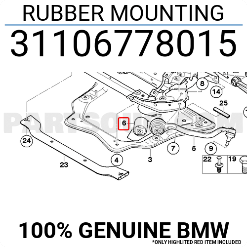 Details about   NEW Genuine Oem BMW X5 E70  Rubber Mounting  Part No 31106771897 