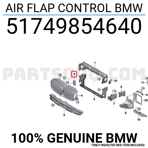 AIR FLAP CONTROL BMW 51749854640 | BMW Parts | PartSouq