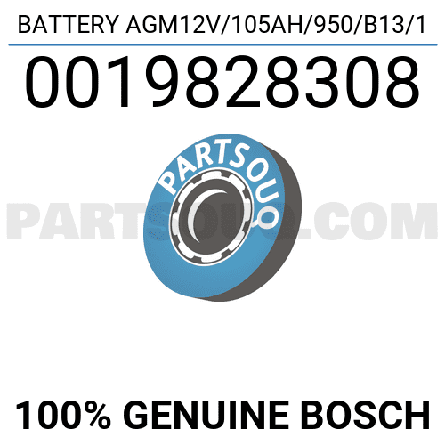 BATTERY AGM12V/105AH/950/B13/1 0019828308 Bosch Parts PartSouq