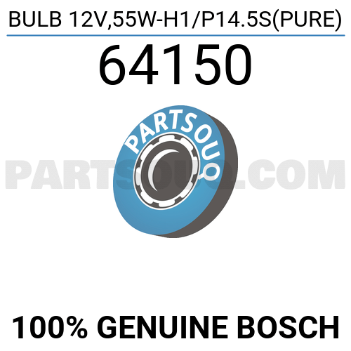 BULB 12V,55W-H1/P14.5S(PURE) 64150 | Bosch Parts | PartSouq