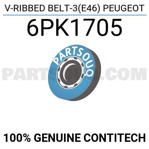 V-RIBBED BELT-3(E46) PEUGEOT 6PK1705 | Contitech Parts | PartSouq
