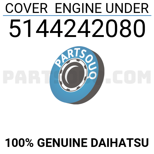 COVER, ENGINE UNDER, NO.2 5144242080, Toyota Parts