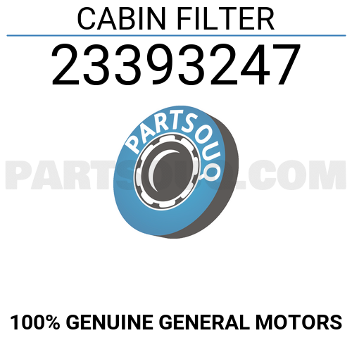 23393247 General Motors CABIN FILTER