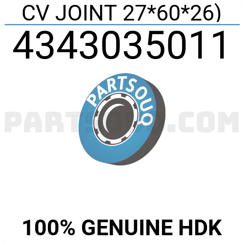 CV JOINT 27*60*26) 4343035011 | HDK Parts | PartSouq