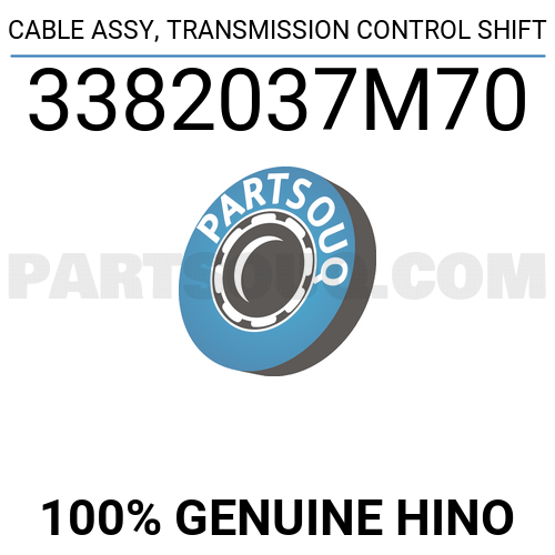 CABLE ASSY, TRANSMISSION CONTROL SHIFT 3382037M70 | HINO Parts | PartSouq