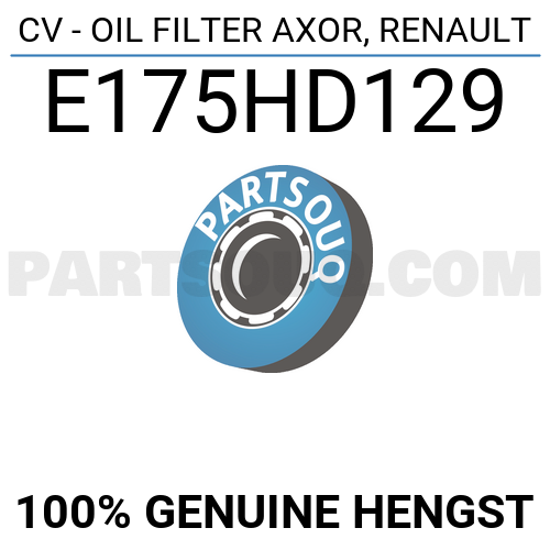 CV - OIL FILTER AXOR, RENAULT E175HD129 | Hengst Parts | PartSouq