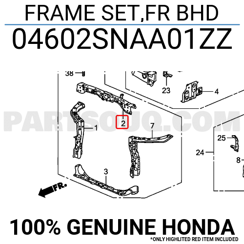 Honda Genuine 04652-S5B-A91ZZ Wheel Arch Sub-Set