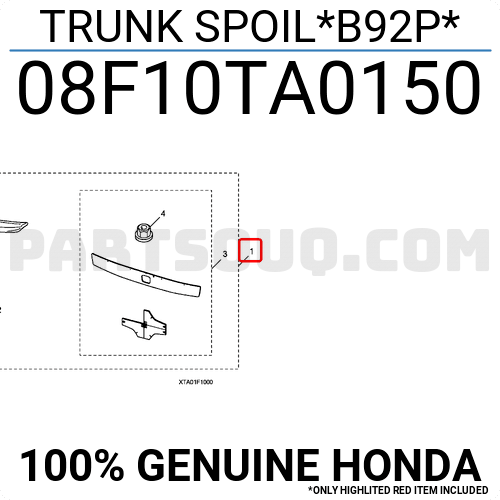 Trunk Spoil*b92p* 08f10ta0150 